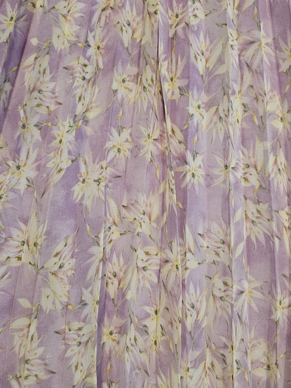 NWT Astr Pleated Midi Dress Size S Lavender Purple Floral Preppy Feminine - Picture 5 of 11